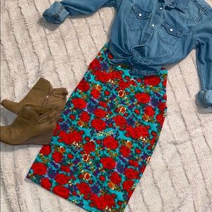 Floral LLR Cassie pencil skirt